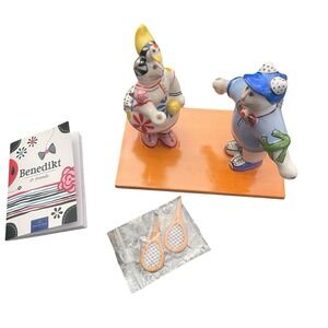 Villeroy & Boch Benedikt Sport Tennis Cats‎ New Ceramic Figurine Luxury Gift